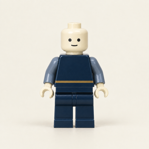 Sample ledger minifigure, front view