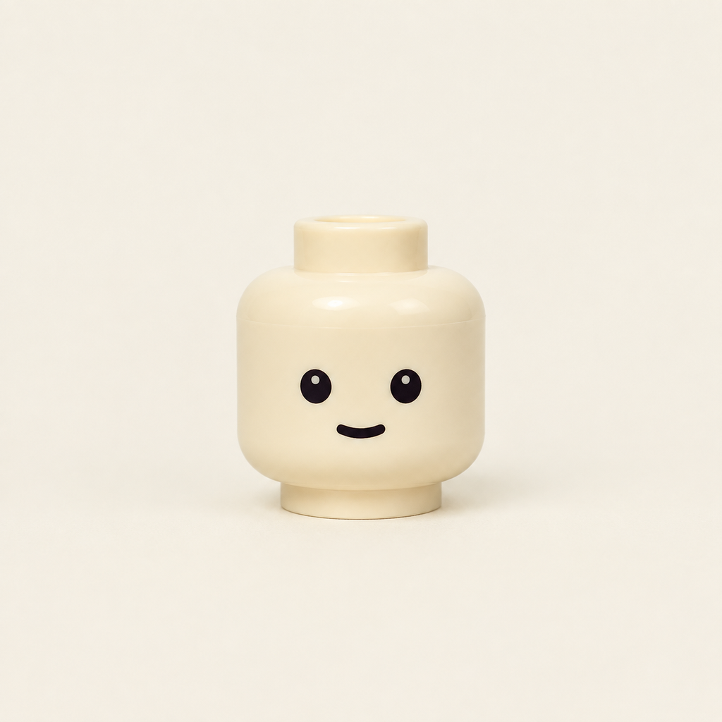 Sample printed head, front view